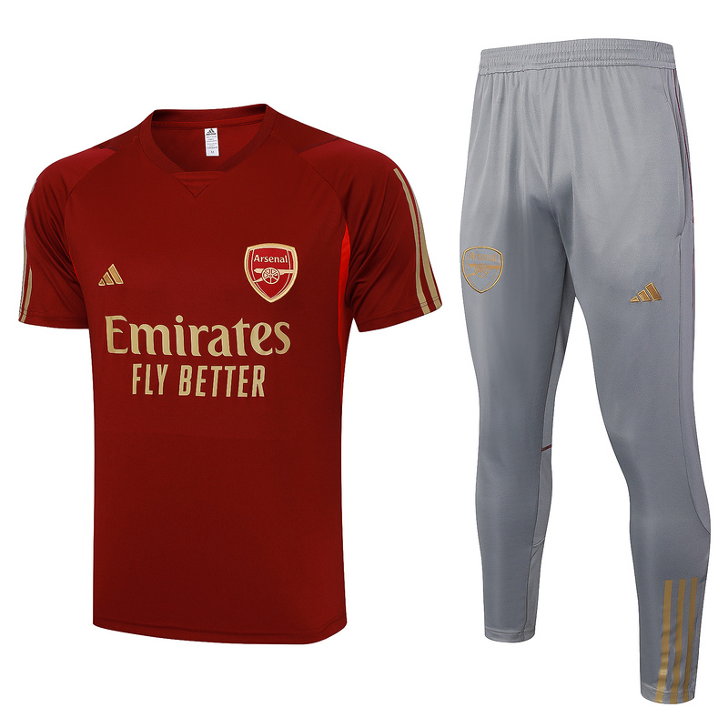 AAA Quality Arsenal 23/24 Dark Red/Golden Training Kit Jerseys